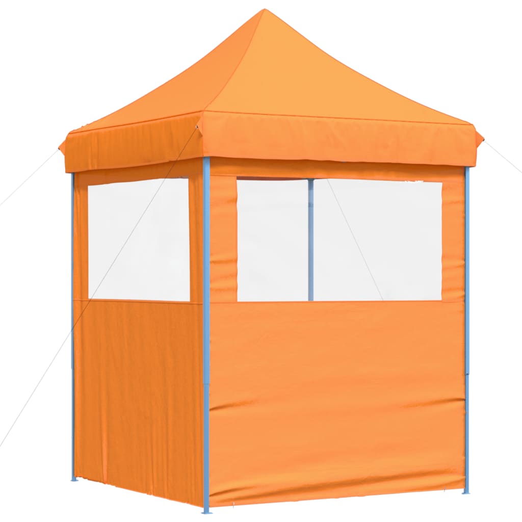 vidaXL Tenda para festas pop-up dobrável c/ 2 paredes laterais laranja