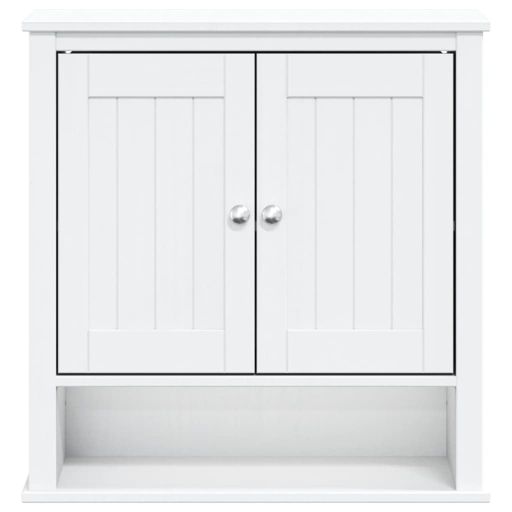 vidaXL Móvel de parede p/ WC BERG 69,5x27x71,5cm madeira maciça branco