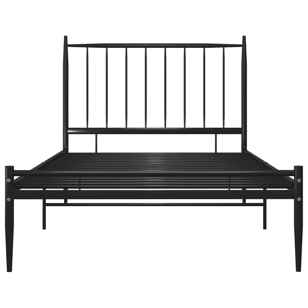 vidaXL Estrutura de cama 90x200 cm metal preto