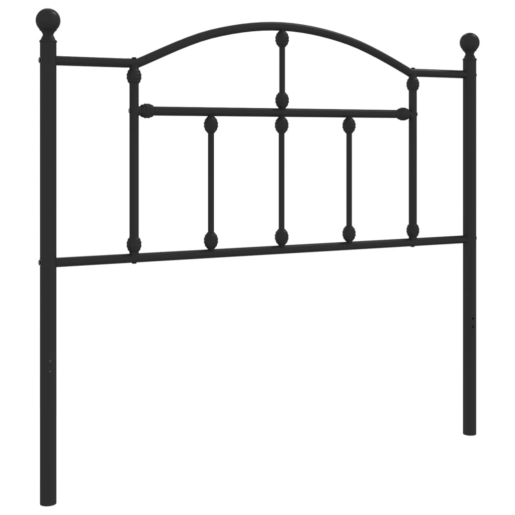 vidaXL Cabeceira de cama 100 cm metal preto