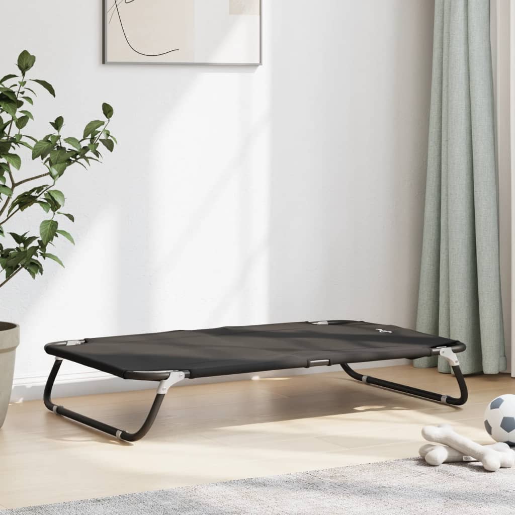 vidaXL Cama para cães dobrável tecido oxford e aço antracite