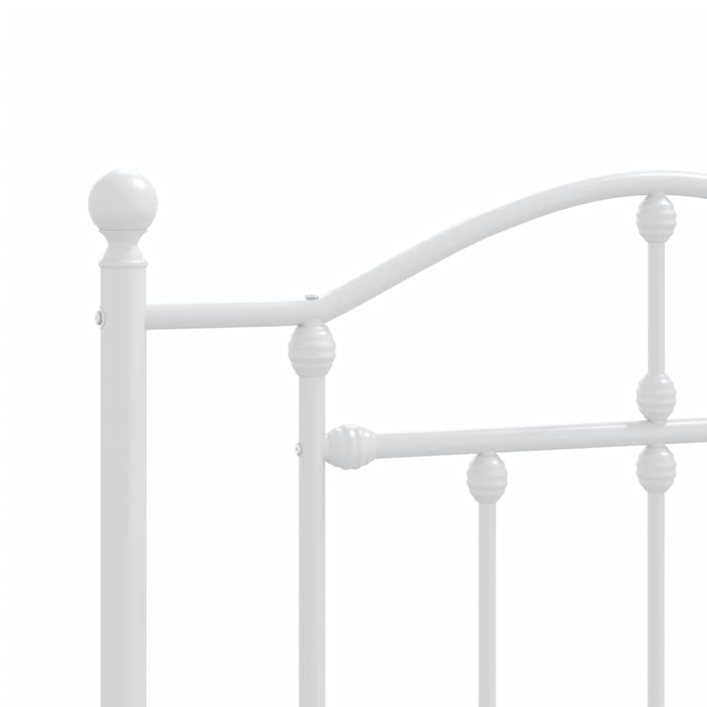 vidaXL Cabeceira de cama 107 cm metal branco