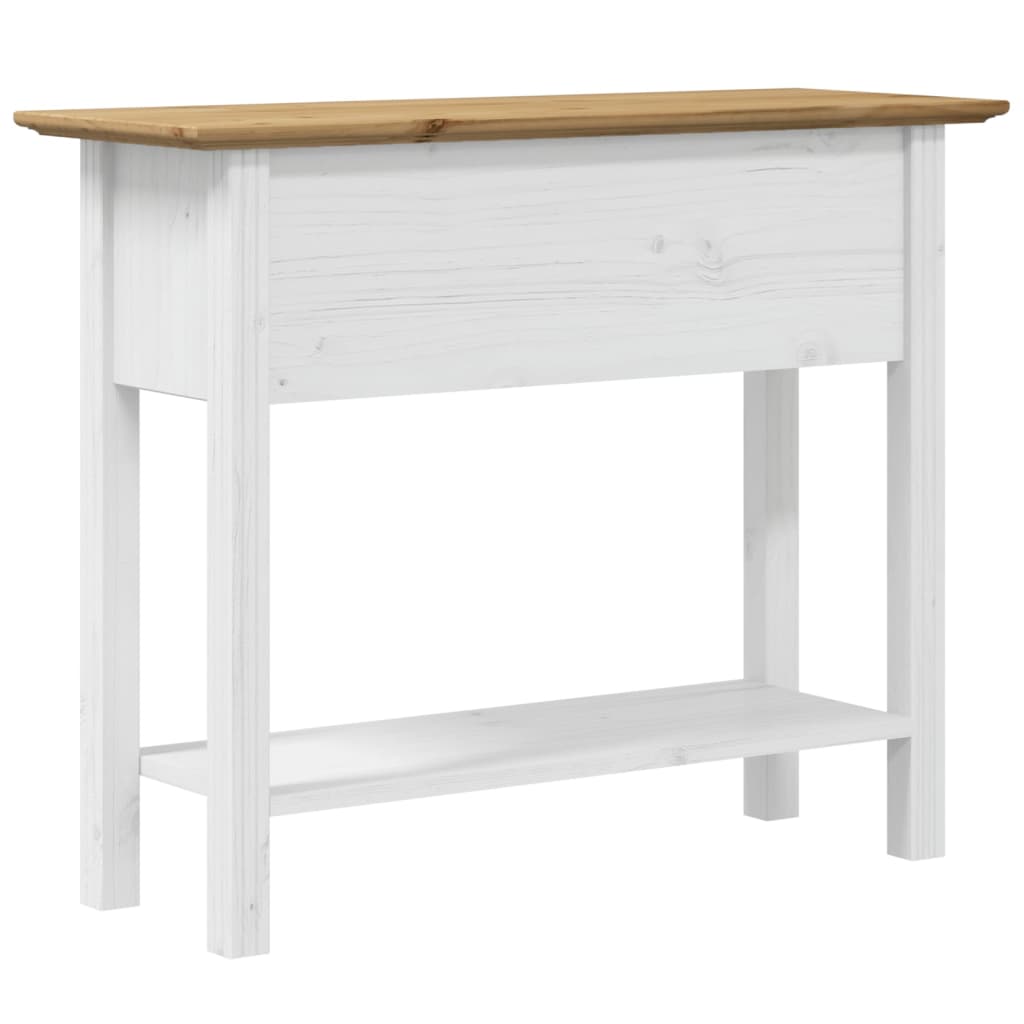 vidaXL Mesa consola BODO 91x35x74cm madeira de pinho maciça castanho