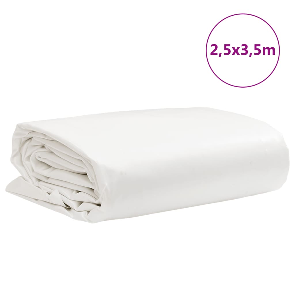 vidaXL Lona 2,5x3,5 m 650 g/m² branco