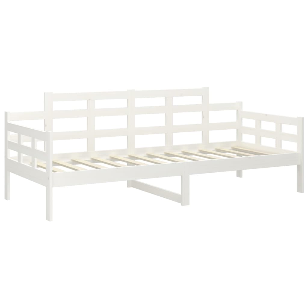 vidaXL Sofá-cama 80x200 cm madeira de pinho maciça branco