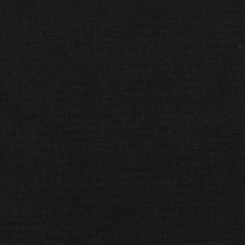 vidaXL Cabeceira de cama c/ abas tecido 203x23x78/88 cm preto