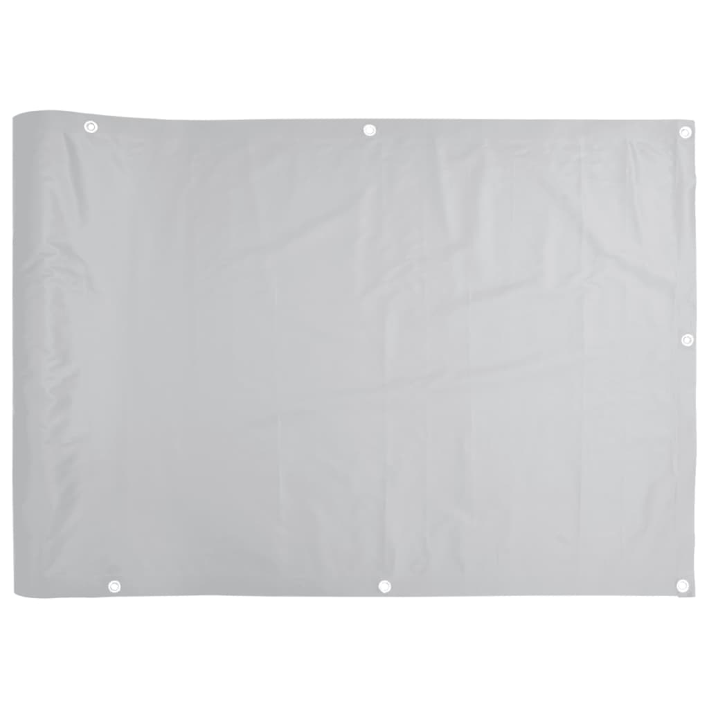 vidaXL Tela de privacidade para varanda 600x120 cm PVC cinzento