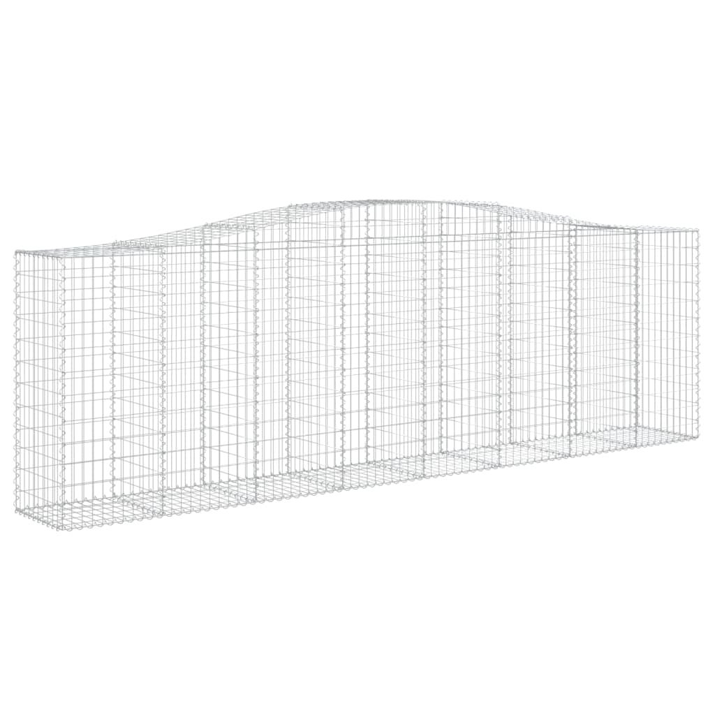 vidaXL Cestos gabião arqueados 3pcs 400x50x120/140cm ferro galvanizado