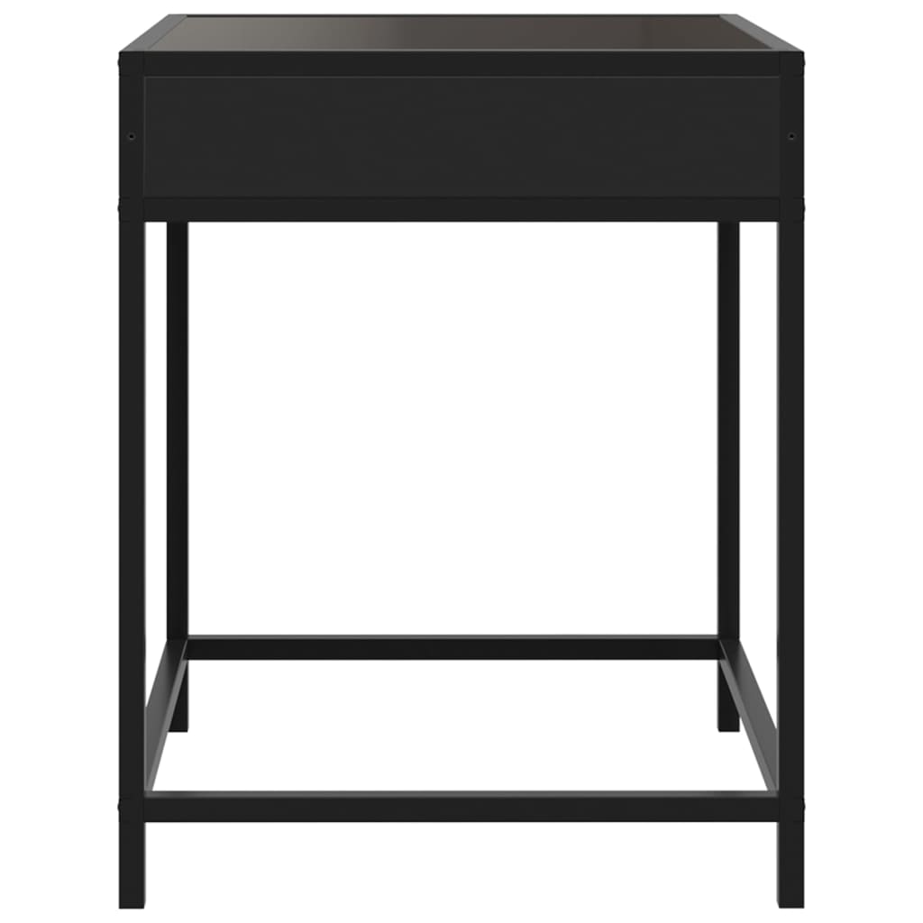 vidaXL Mesa de centro com luzes LED Infinity 40x40x51 cm preto