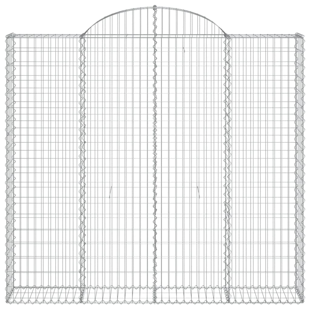 vidaXL Cestos gabião arqueados 12pcs 200x30x180/200 ferro galvanizado