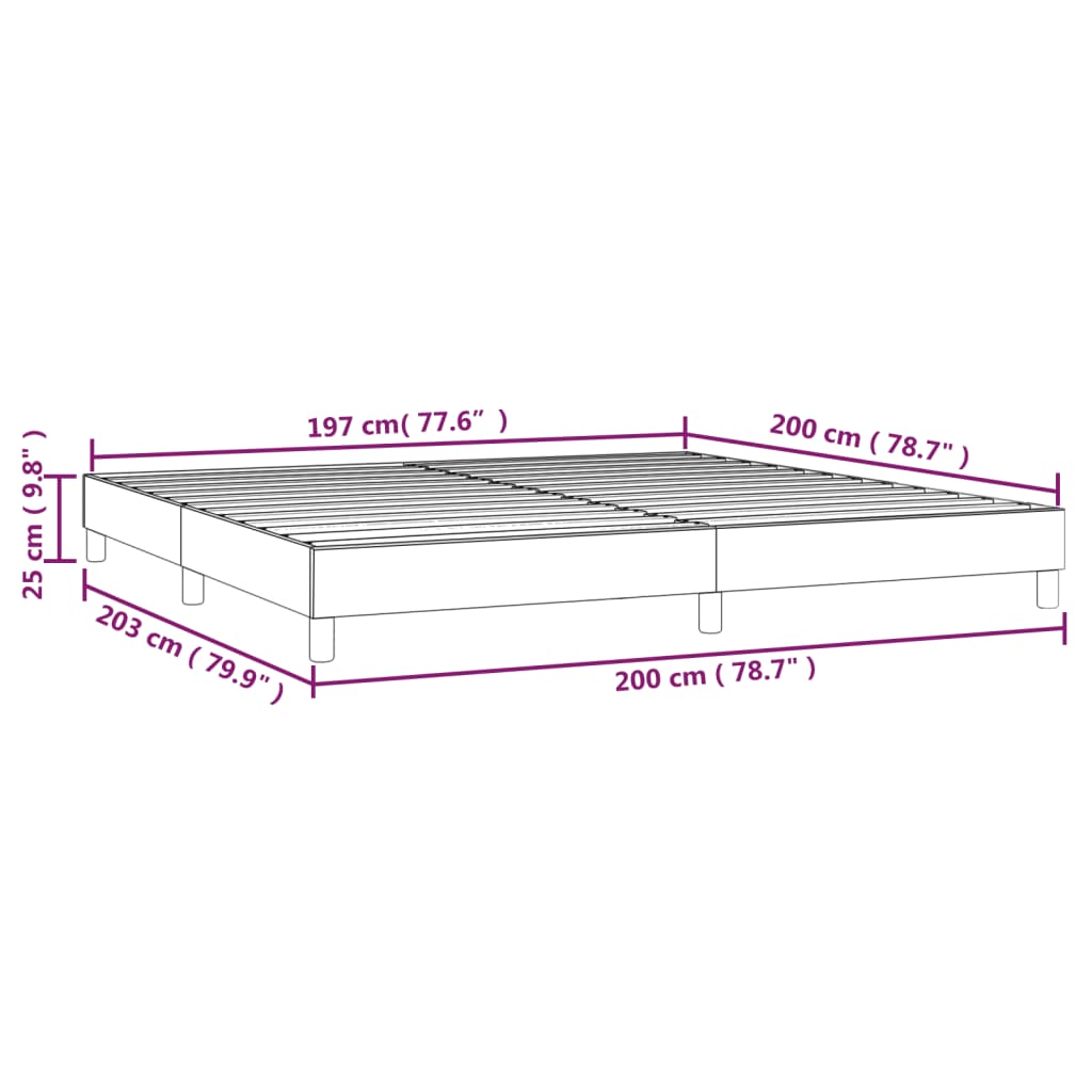 vidaXL Estrutura de cama 200x200cm couro artificial castanho