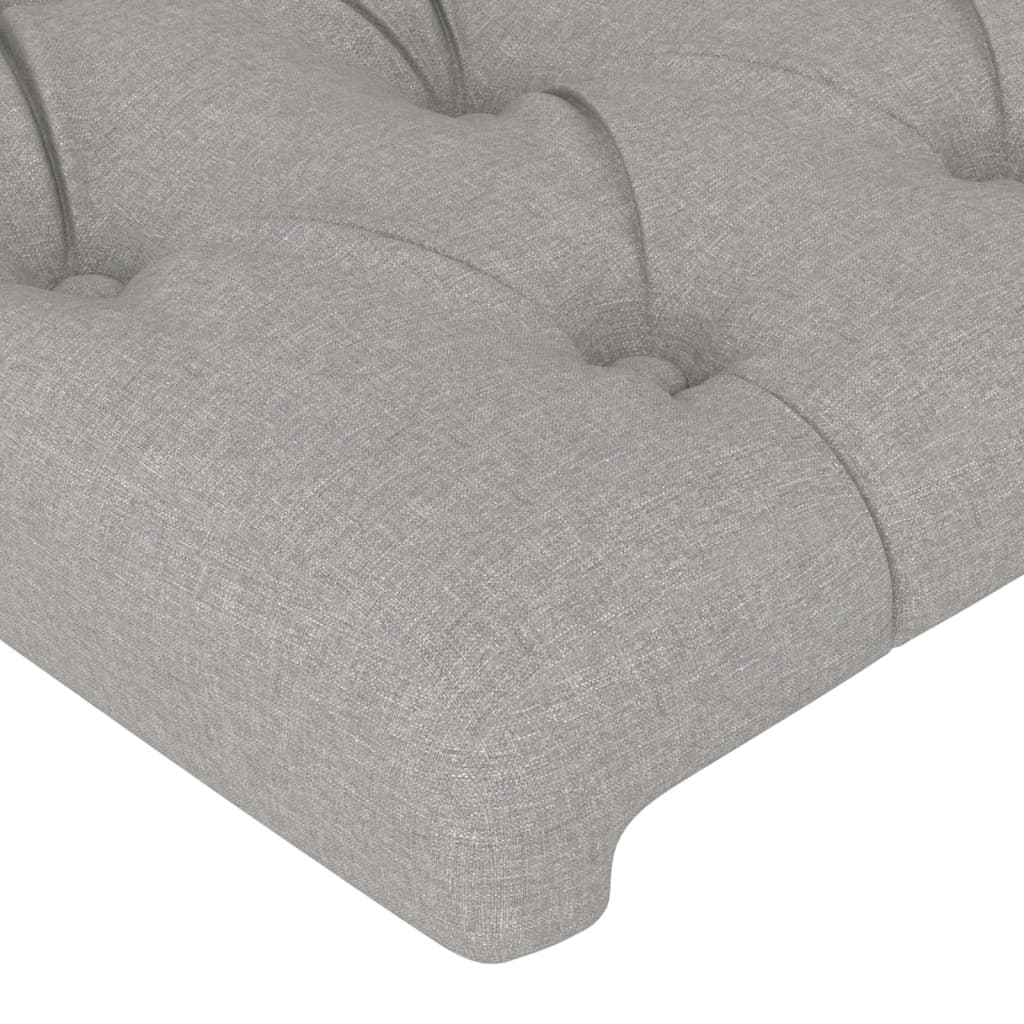 vidaXL Cabeceira de cama tecido 80x7x78/88 cm cinzento-claro