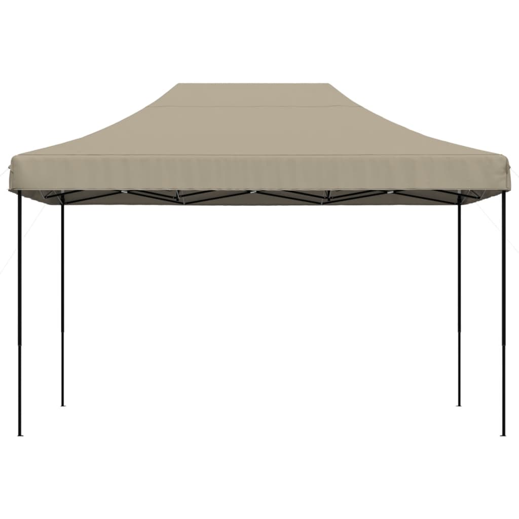 vidaXL Tenda p/ festas pop-up dobrável 410x279x315cm cinza-acastanhado