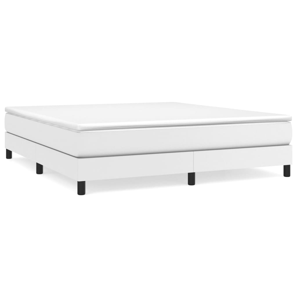 vidaXL Estrutura de cama 180x200cm couro artificial branco