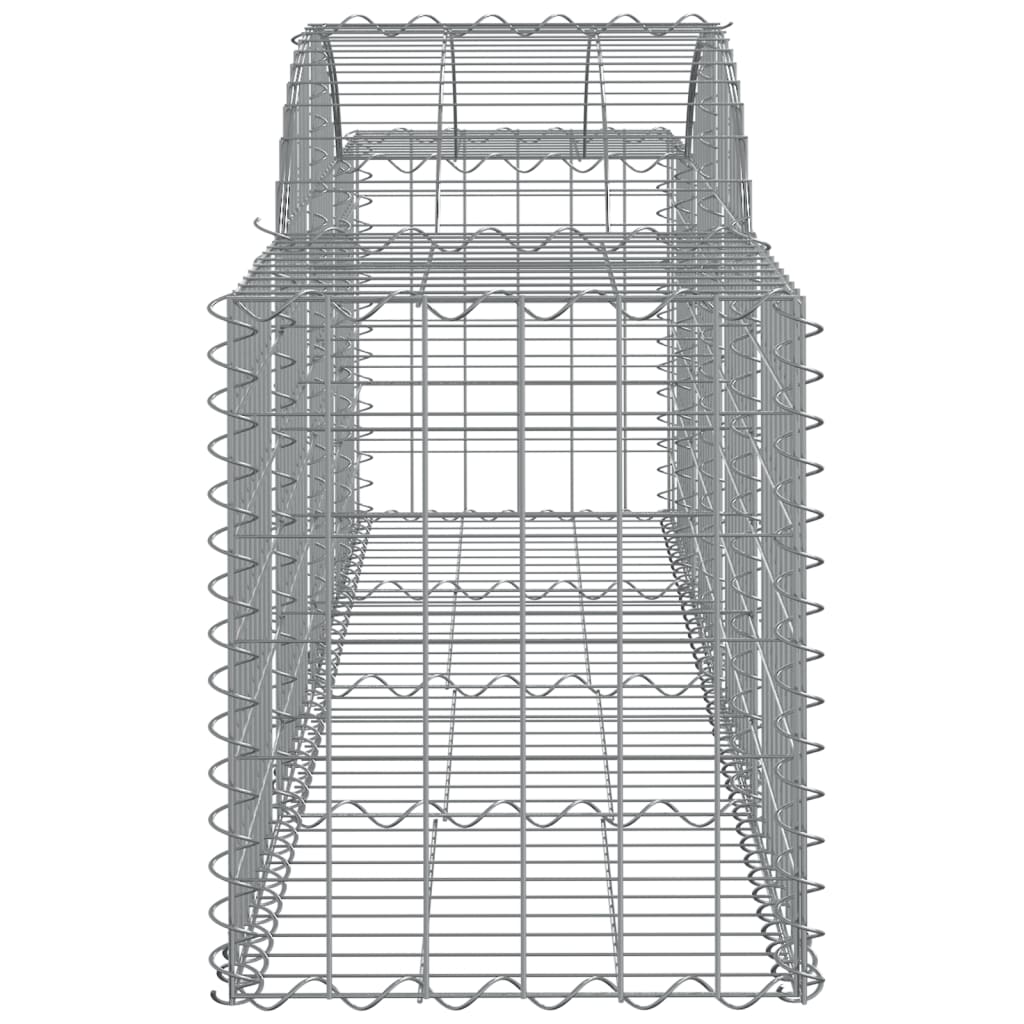 vidaXL Cestos gabião arqueados 10pcs 200x50x60/80 cm ferro galvanizado