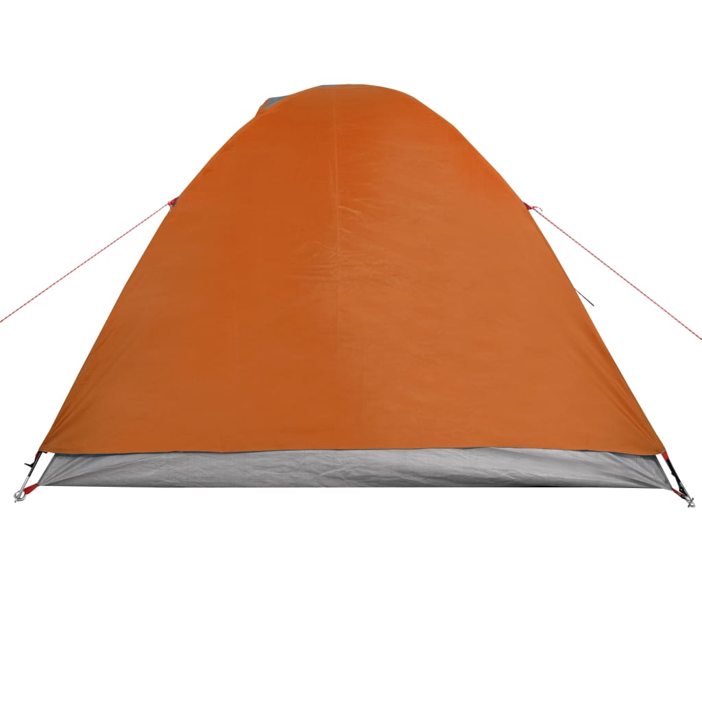 vidaXL Tenda de campismo p/ 2 pessoas tafetá 185T cinza/laranja