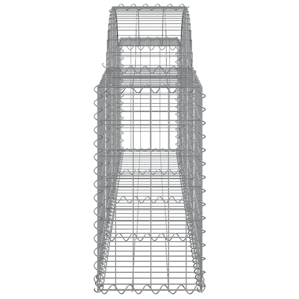 vidaXL Cestos gabião arqueados 13pcs 200x30x60/80 cm ferro galvanizado