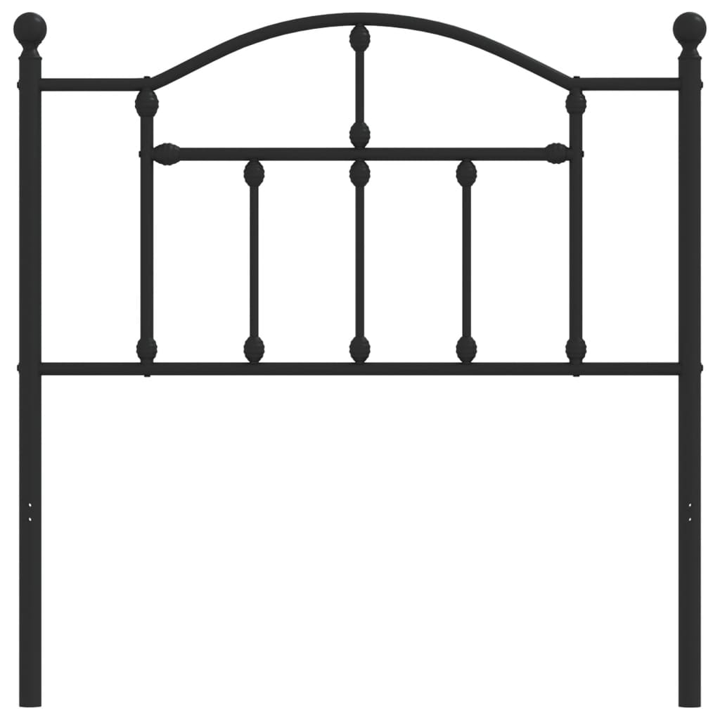 vidaXL Cabeceira de cama 90 cm metal preto