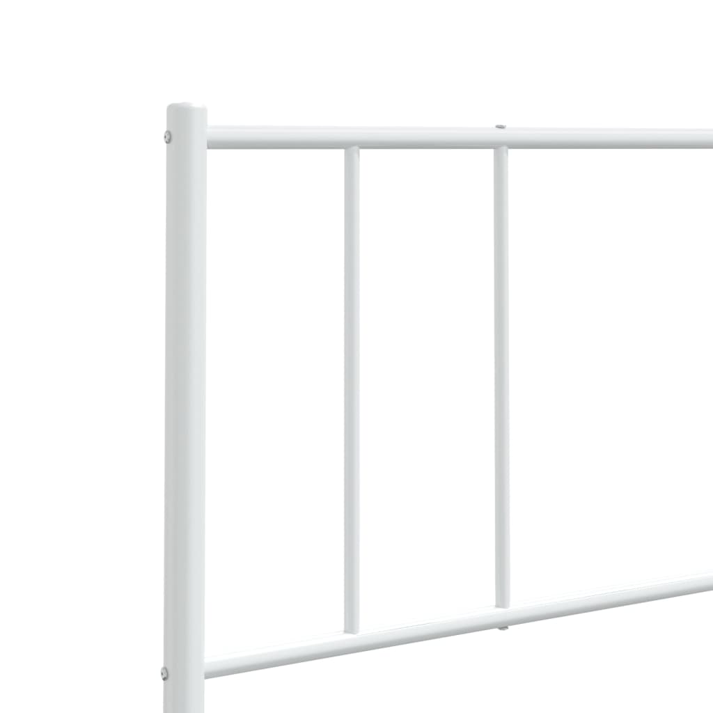 vidaXL Cabeceira de cama 150 cm metal branco