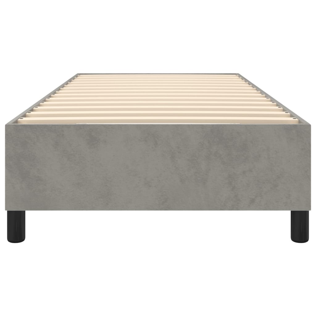 vidaXL Estrutura de cama 90x200 cm veludo cinzento-claro