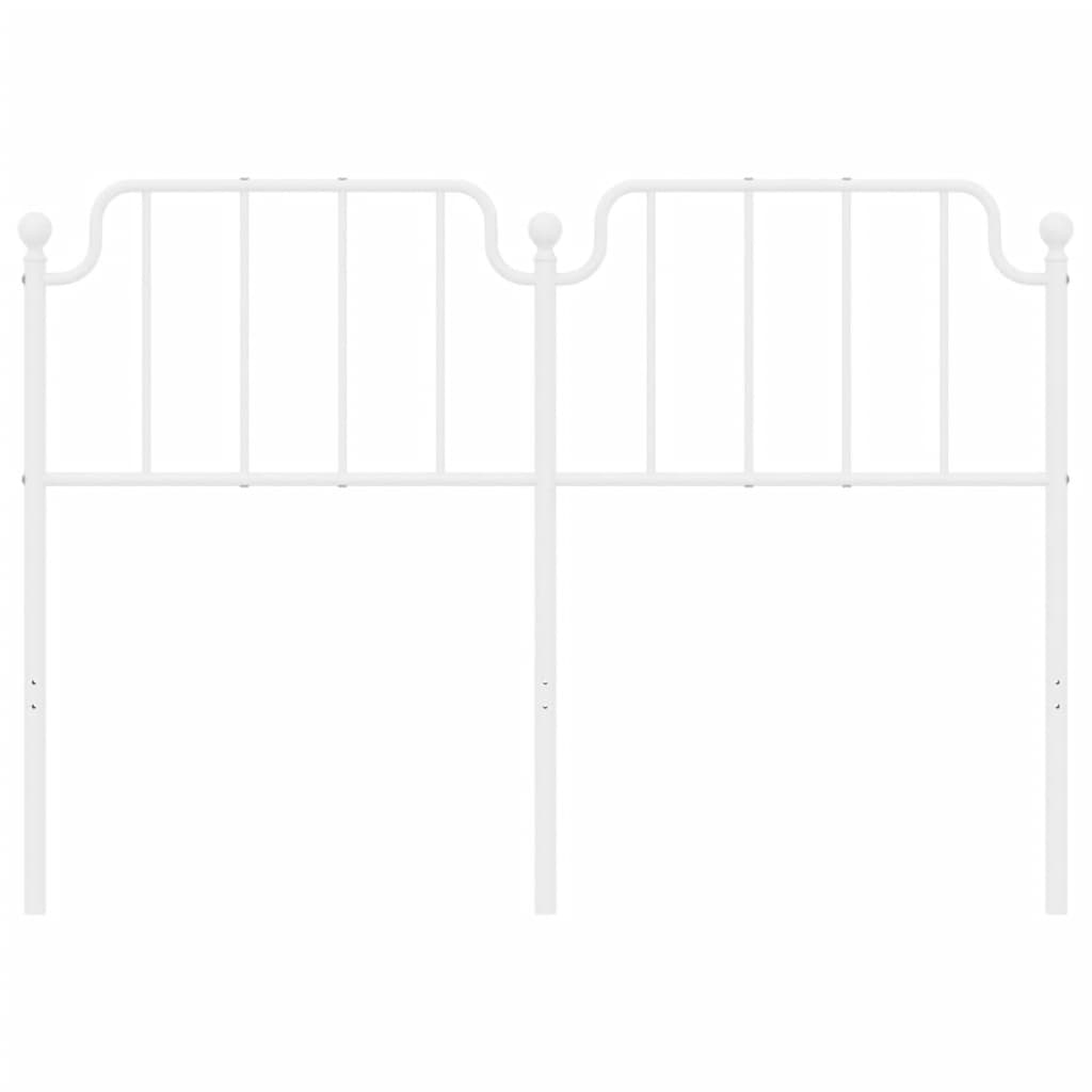 vidaXL Cabeceira de cama 150 cm metal branco