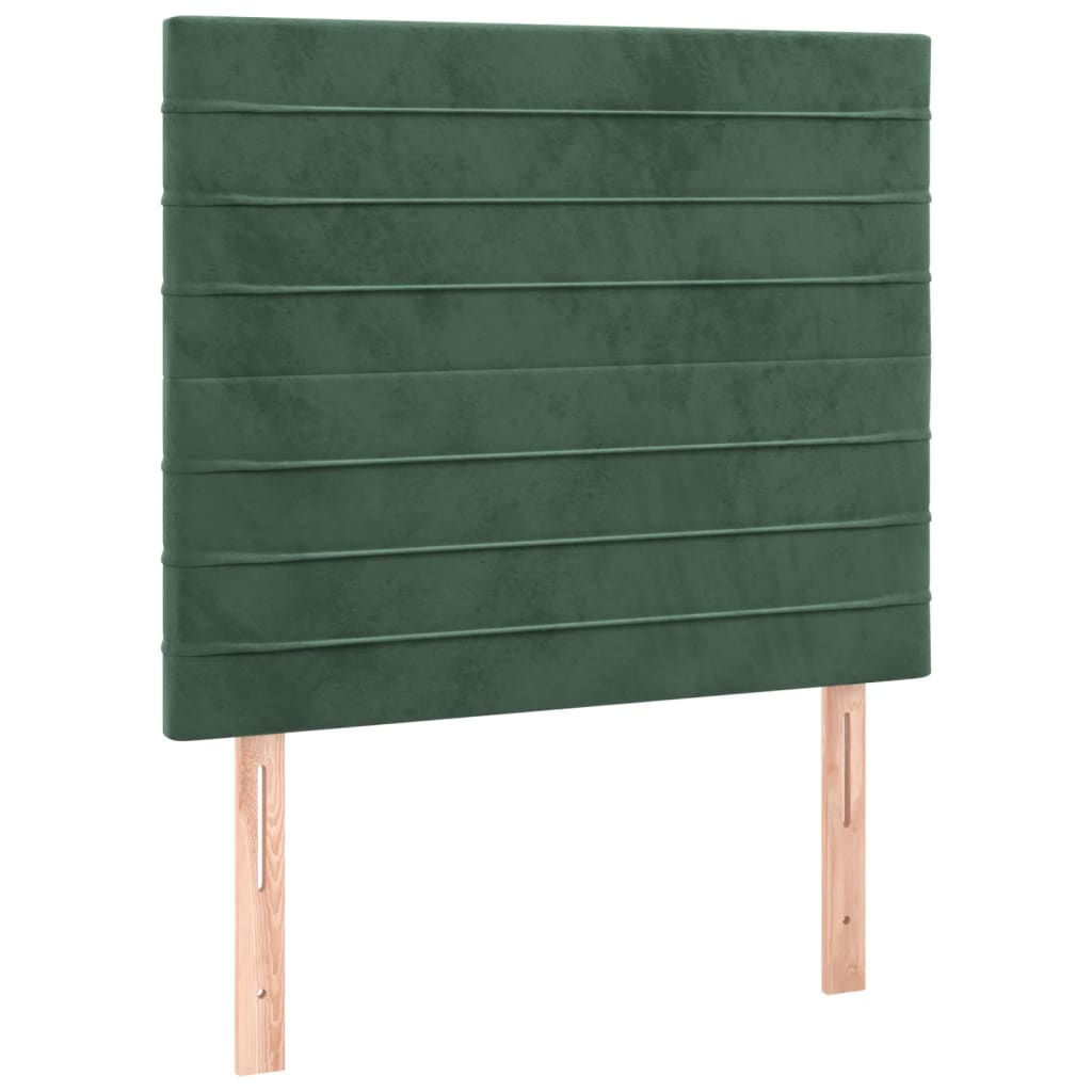 vidaXL Estrutura de cama c/ cabeceira 120x200 cm veludo verde-escuro