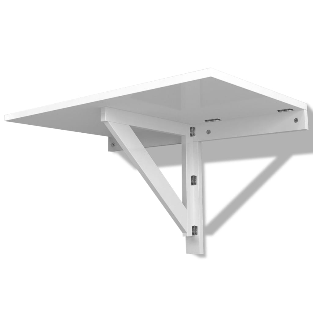 vidaXL Mesa de parede dobrável 100x60 cm branco