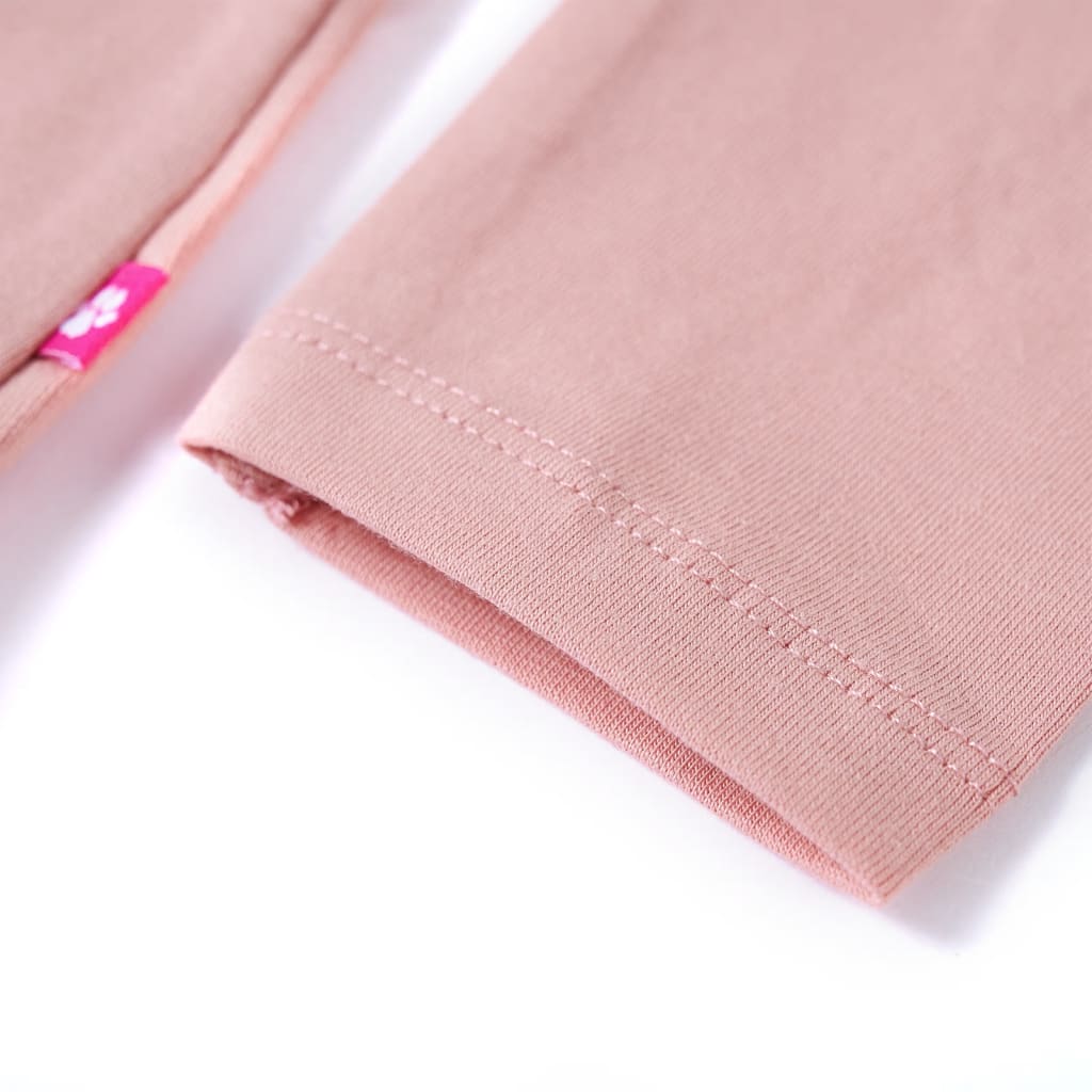 T-shirt de manga comprida para criança rosa-claro 128