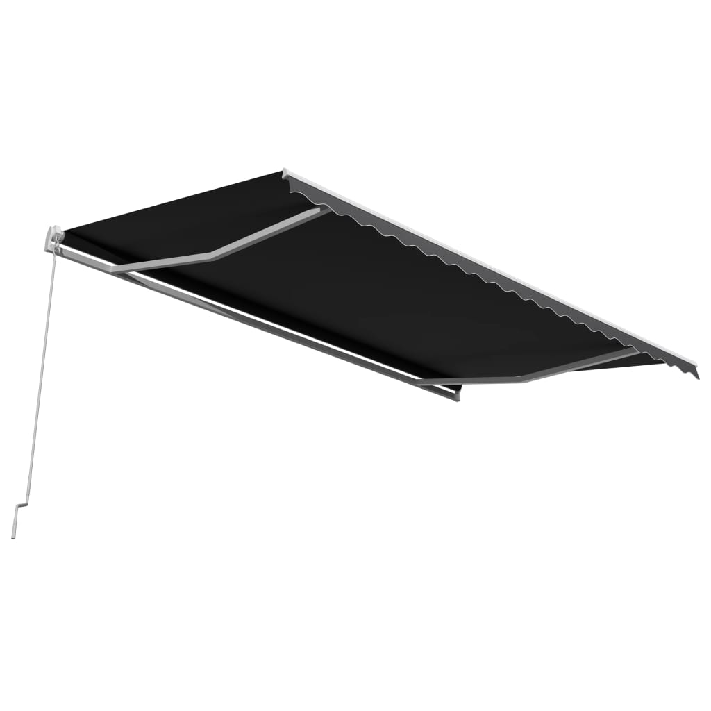 vidaXL Toldo retrátil manual 500x300 cm antracite