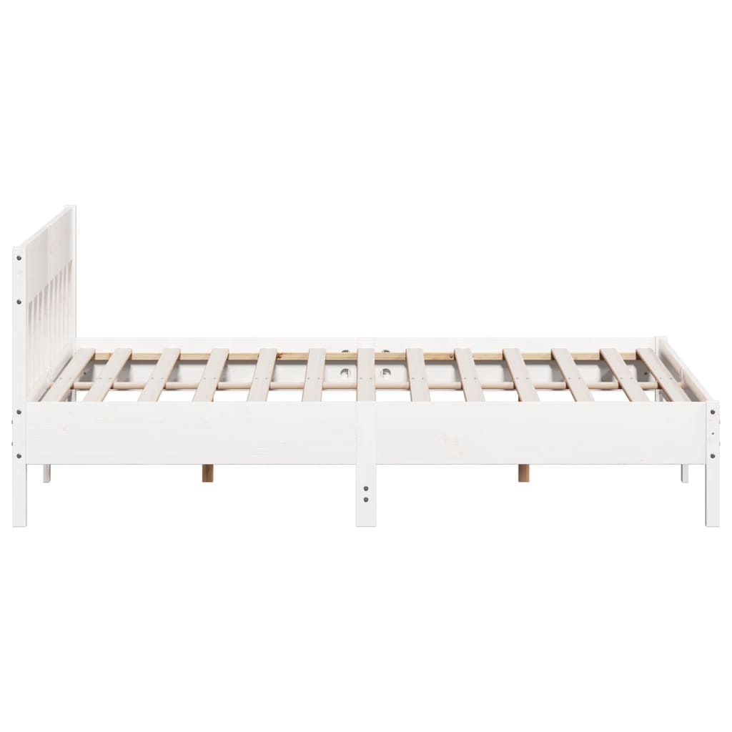 vidaXL Cama sem colchão 180x200 cm madeira de pinho maciça branco