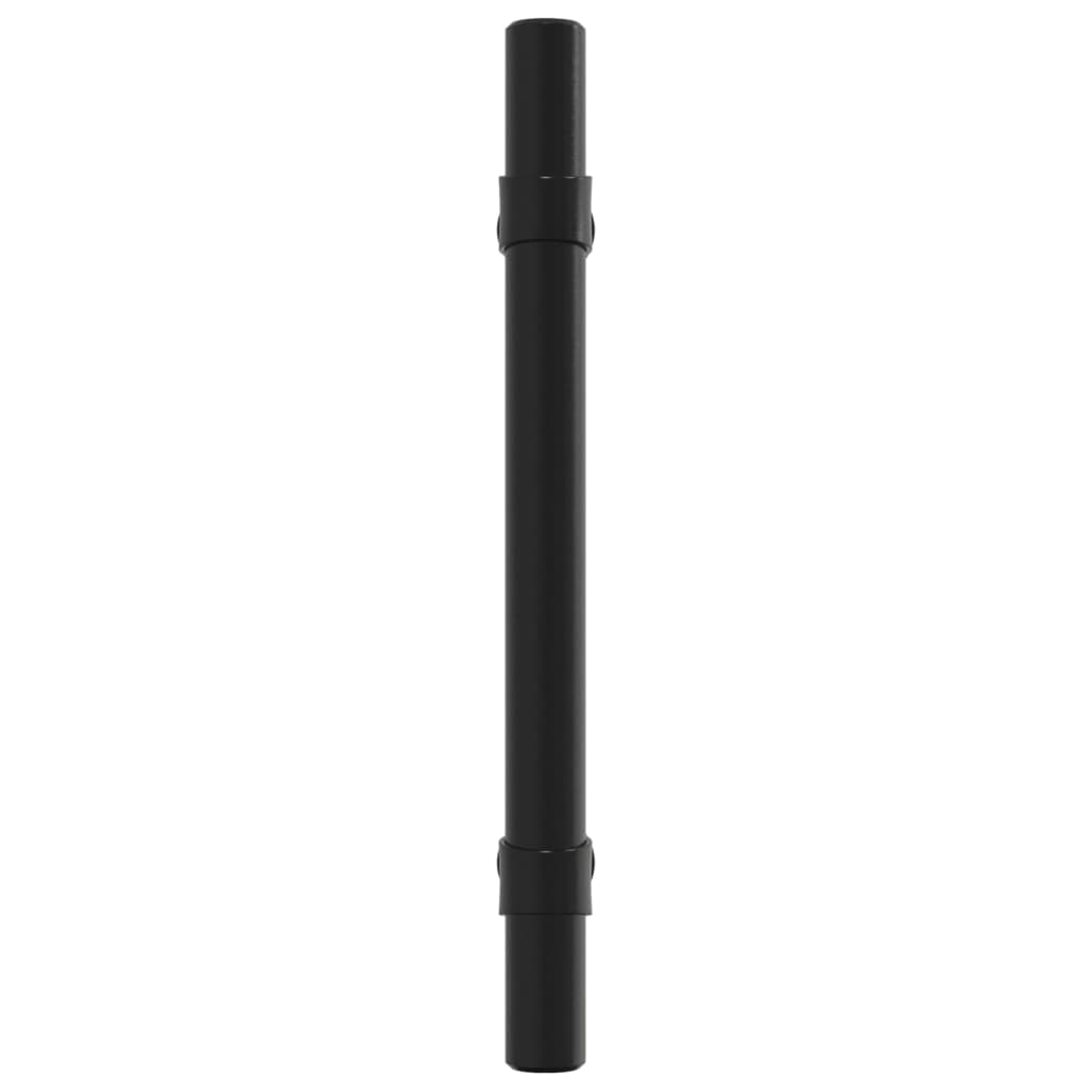 vidaXL Puxadores para móveis 10 pcs 96 mm aço inoxidável preto