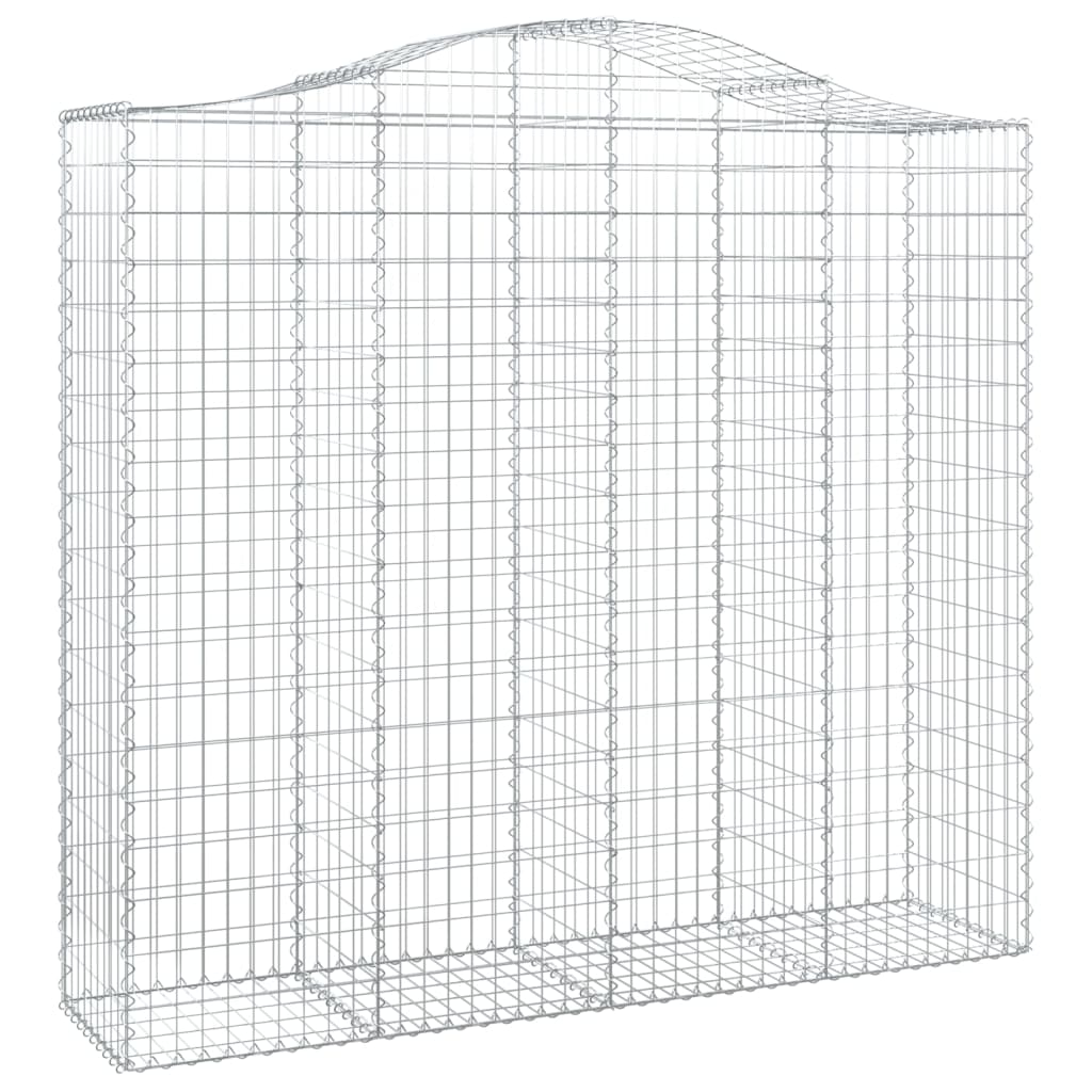 vidaXL Cestos gabião arqueados 11 pcs 200x50x180/200 ferro galvanizado