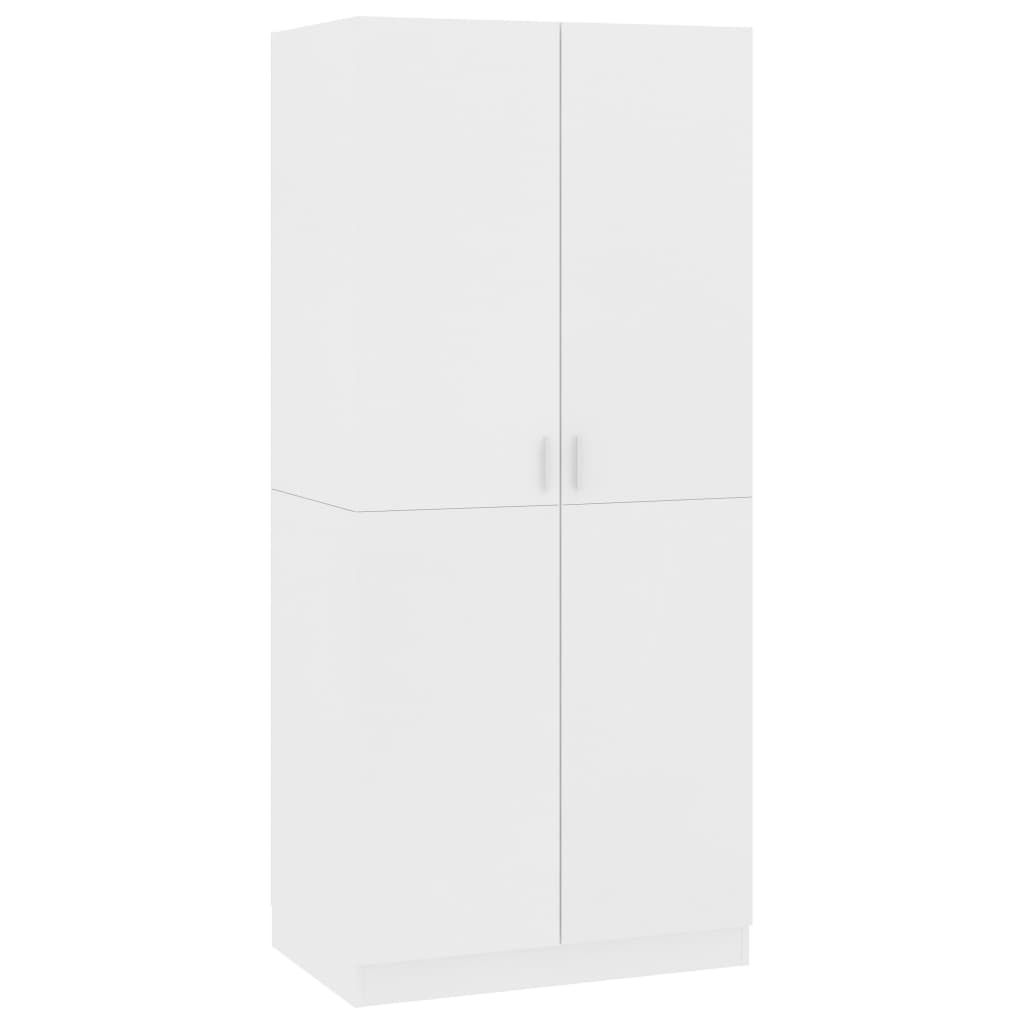 vidaXL Roupeiro 80x52x180 cm derivados de madeira branco