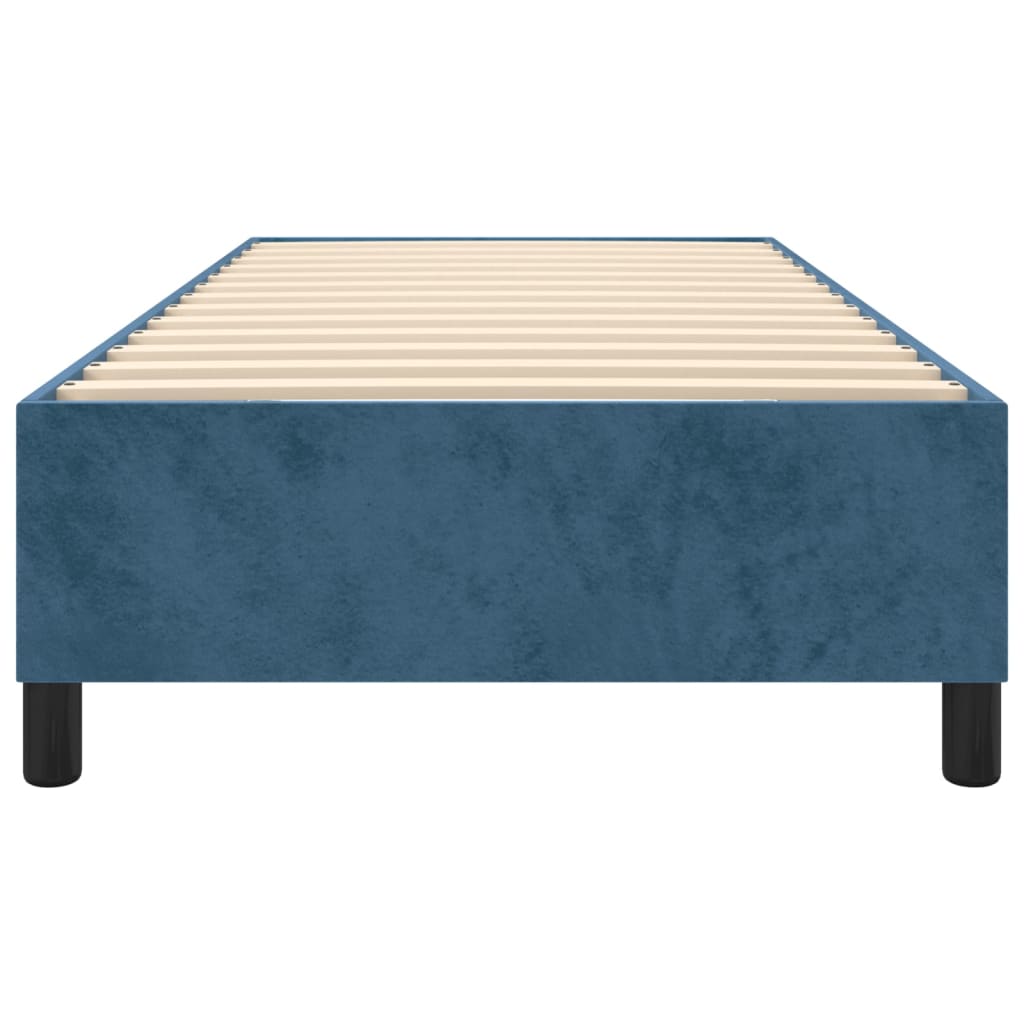 vidaXL Estrutura de cama 90x190 cm veludo azul-escuro