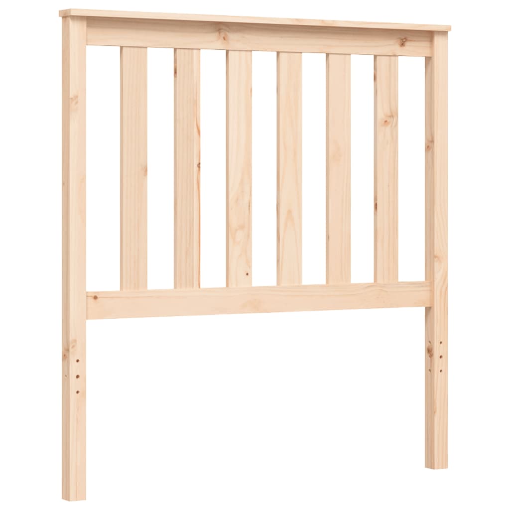 vidaXL Estrutura cama de solteiro c/ cabeceira madeira maciça