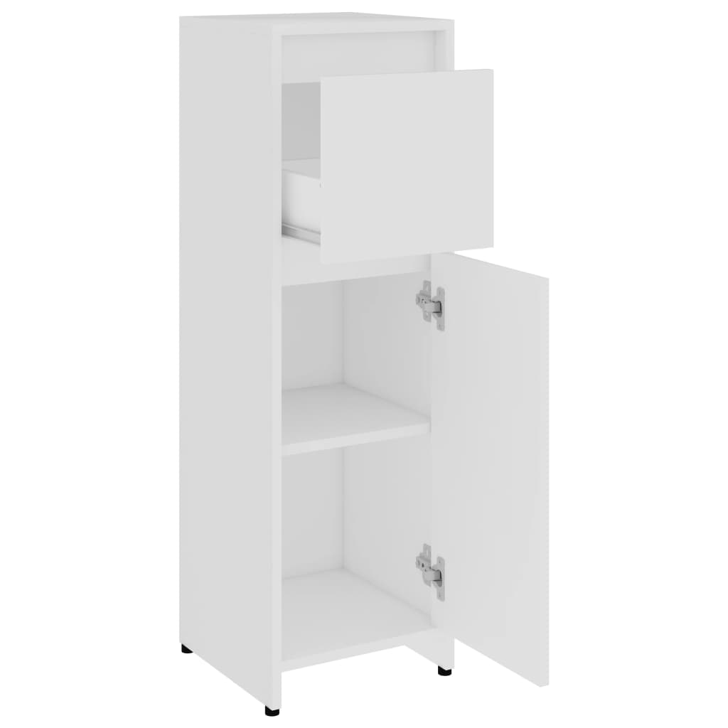 vidaXL 3 pcs conjunto de móveis de casa de banho contraplacado branco