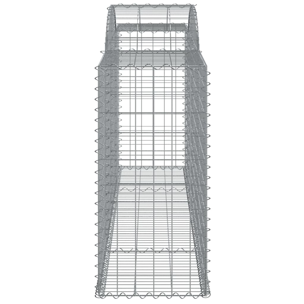 vidaXL Cestos gabião arqueados 13 pcs 300x50x100/120 ferro galvanizado