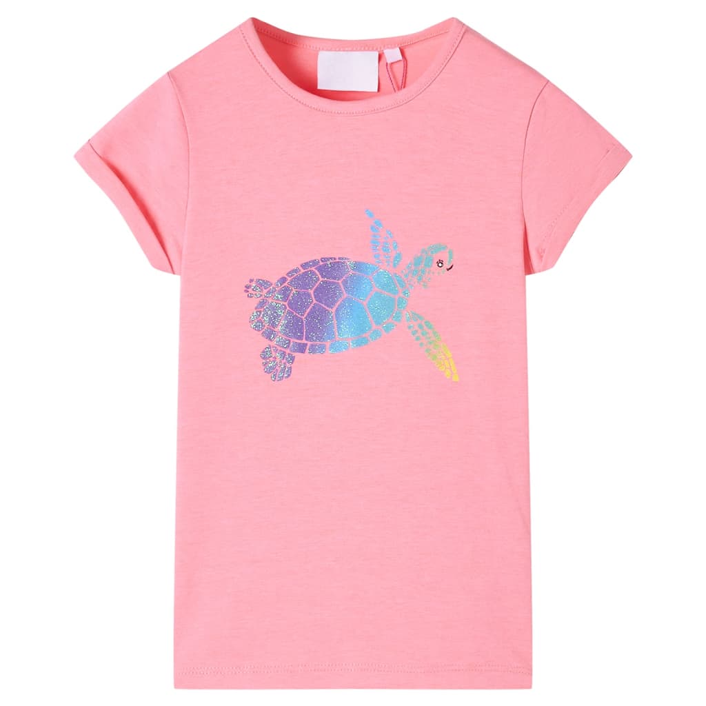 T-shirt infantil rosa-choque 140