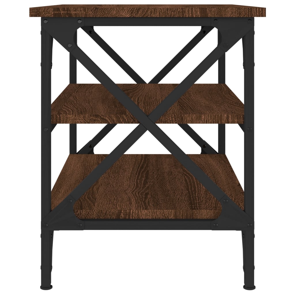 vidaXL Mesa de apoio 55x38x45 cm derivados madeira carvalho castanho
