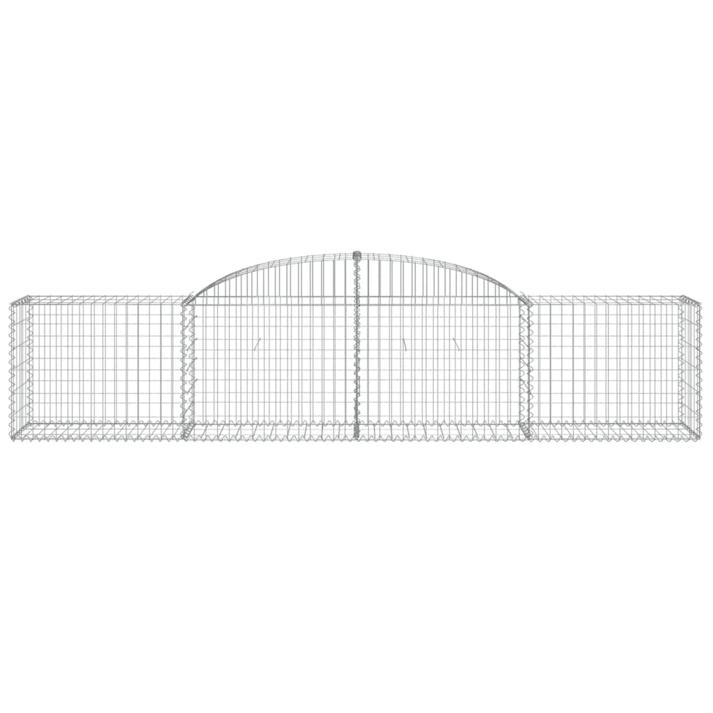 vidaXL Cestos gabião arqueados 20pcs 300x50x60/80 cm ferro galvanizado