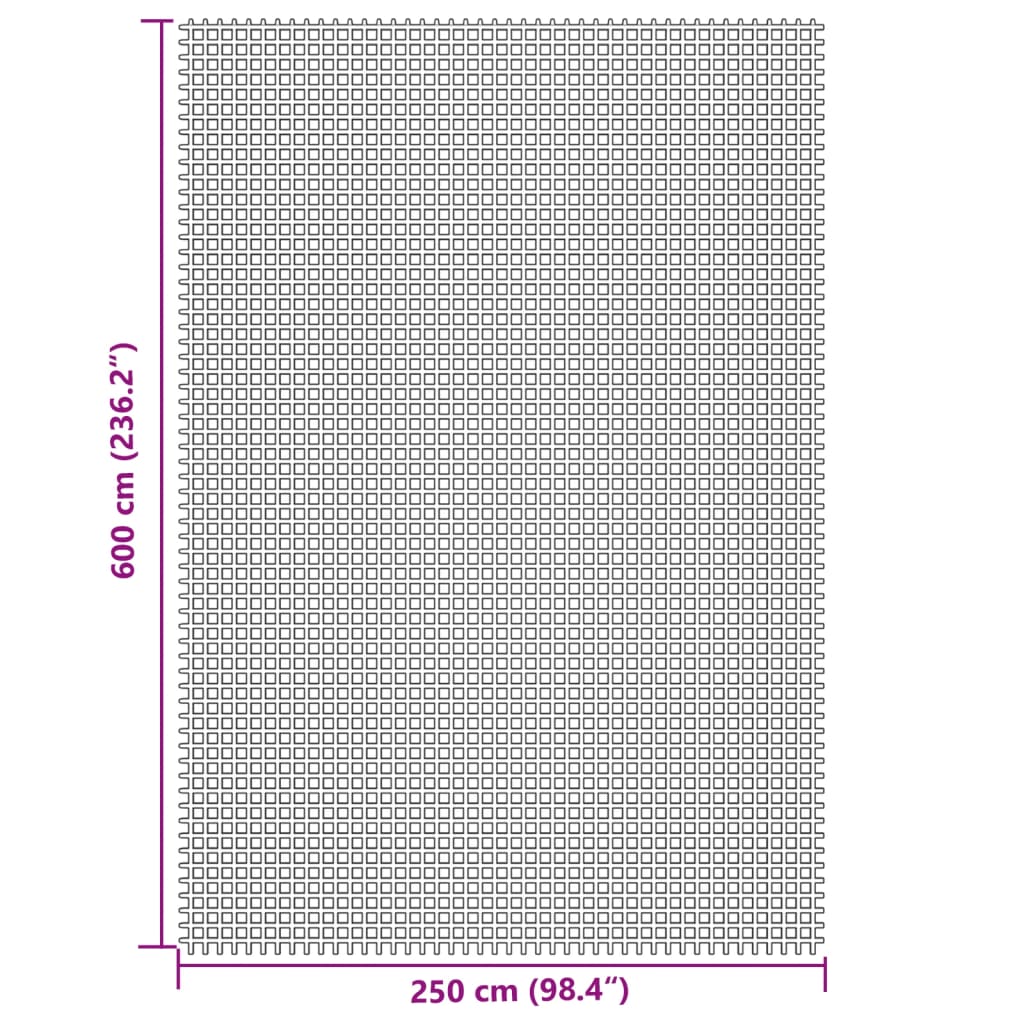 vidaXL Tapete de campismo 6x2,5 m creme