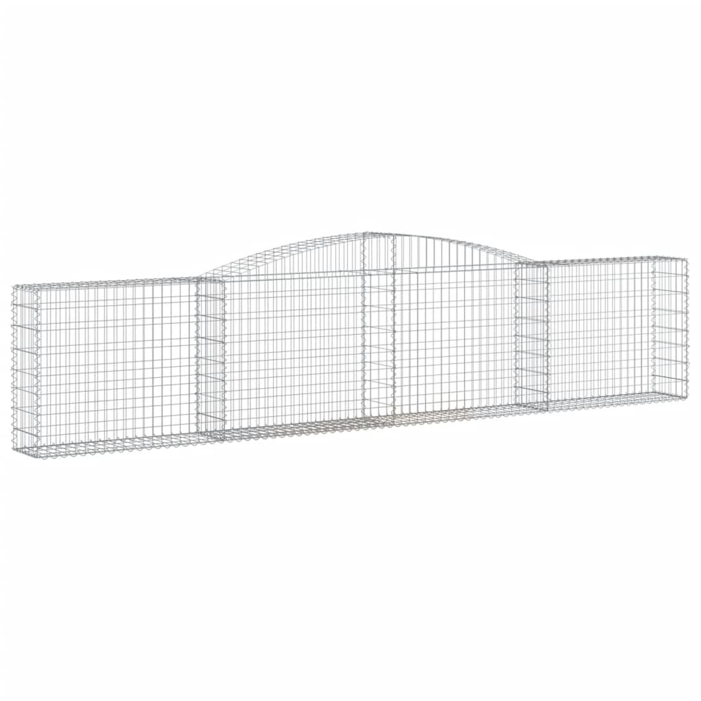 vidaXL Cestos gabião arqueados 10pcs 400x30x80/100cm ferro galvanizado