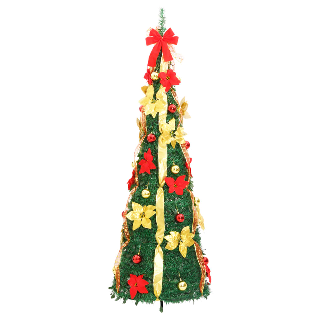 vidaXL Árvore de Natal artificial pop-up c/ 200 luzes LED 210 cm verde