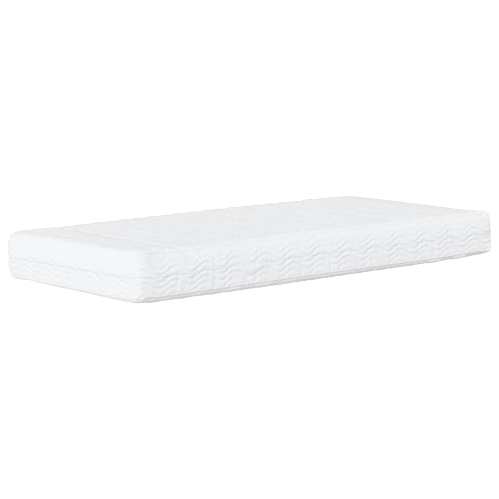 vidaXL Sofá-cama com colchão 90x200 cm tecido cor creme