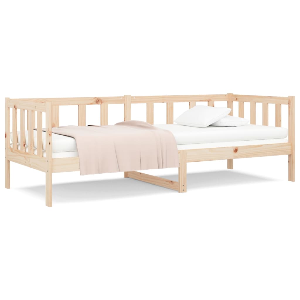 vidaXL Sofá-cama sem colchão 90x190 cm madeira de pinho maciça