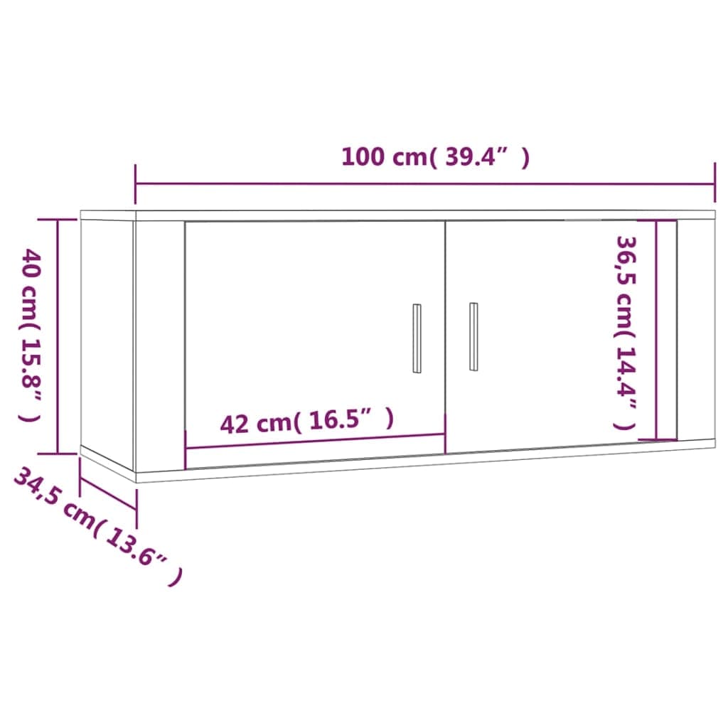 vidaXL 4 pcs conjunto móveis de TV madeira processada branco brilhante