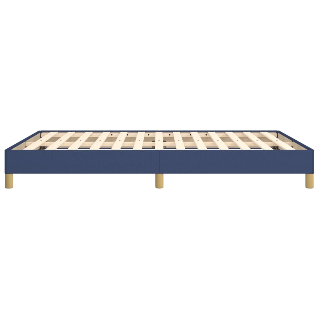 vidaXL Estrutura de cama sem colchão 140x190 cm tecido azul