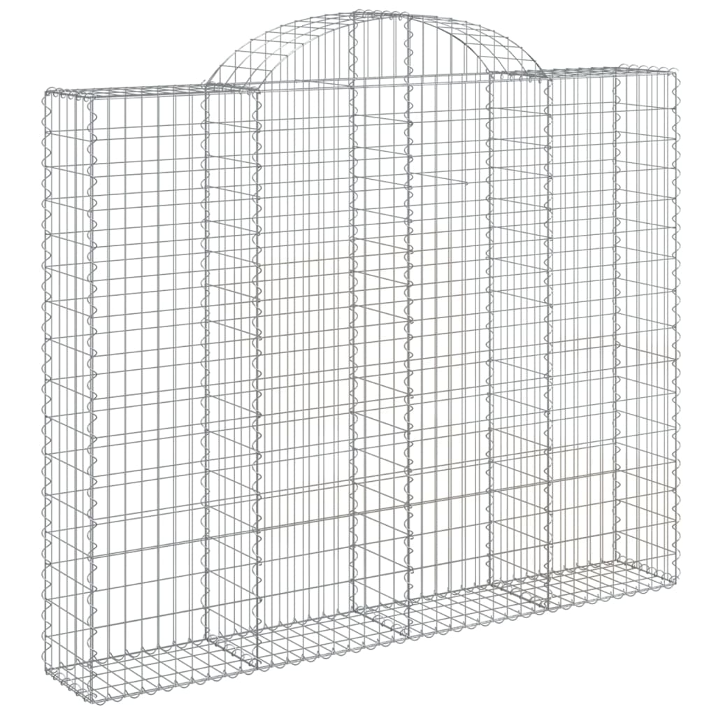 vidaXL Cestos gabião arqueados 11pcs 200x30x160/180 ferro galvanizado