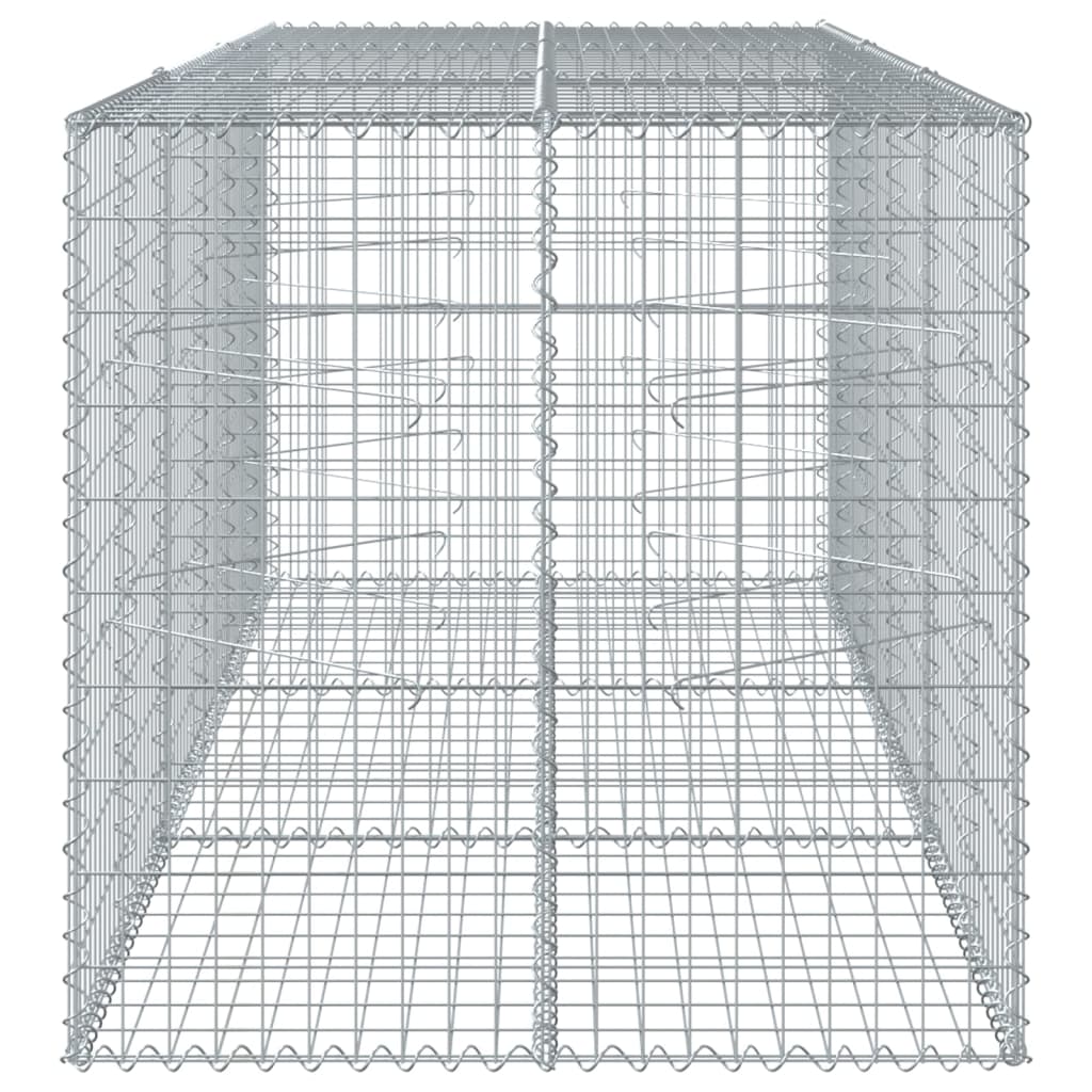 VidaXL Cesto gabião com cobertura 300x100x100 cm ferro galvanizado