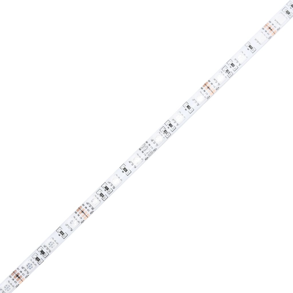 vidaXL 5pcs móveis parede p/ TV c/ LEDs deriv. madeira carvalho sonoma